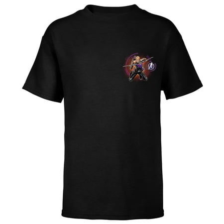 Marvel Avengers Hawkeye Hero Circle – Short Sleeve T-Shirt for Kids – Customized-Black