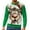 Green, variant on Telankuip Funny Reindeer Graphic Christmas Sweatshirts for Men 2025 Fashion Color Block Long Sleeve Crewneck Pullovers 3D Printed Xmas Holiday Hoodless Tops Red XL