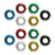 thumbnail image 1 of EeaseMX 12 anillos de masaje para dedos, anillo de acupresión para dedos, juguete antiestrés para manos (rojo, azul, verde, dorado, plateado y negro, cada uno, 2 unidades), 1 of 7