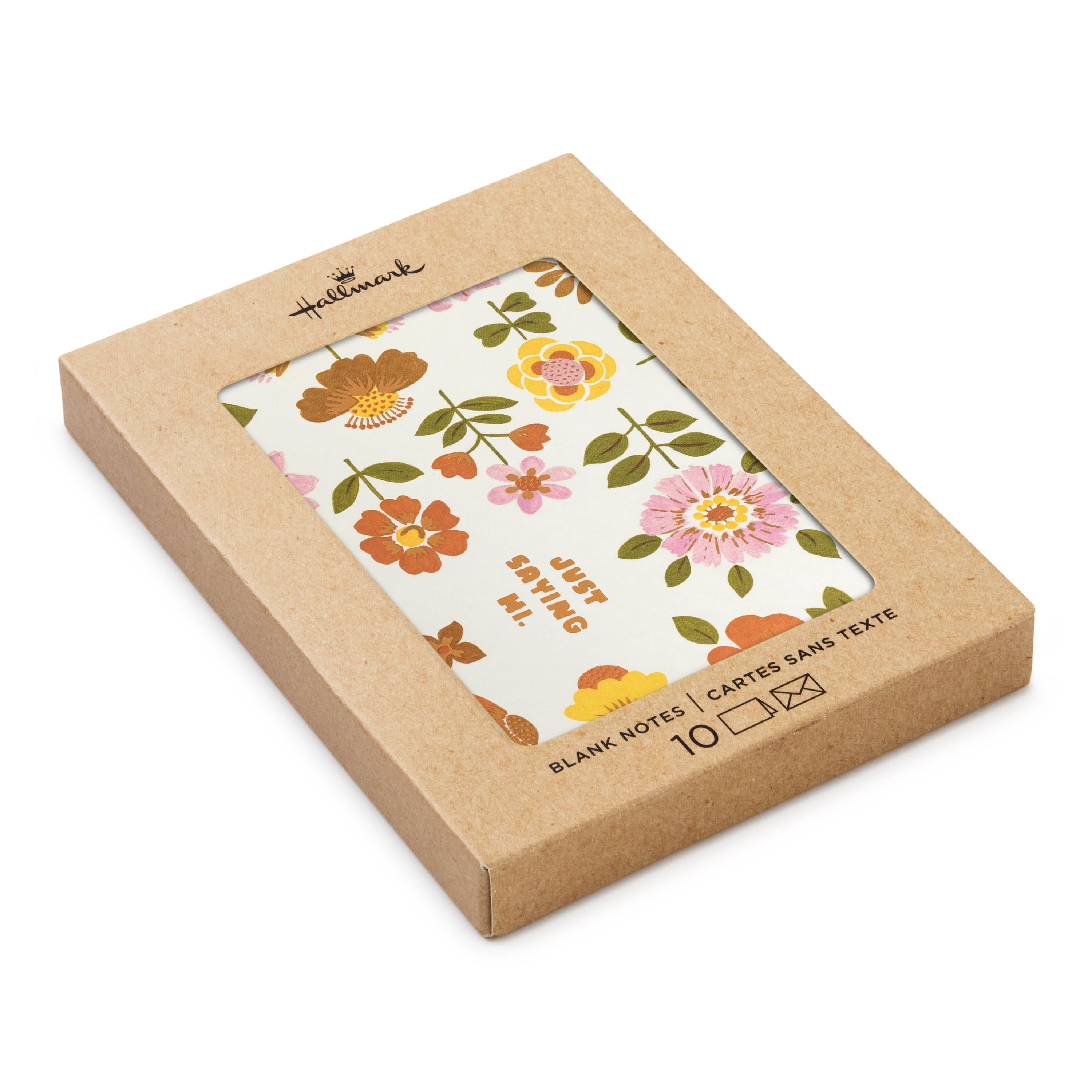 Hallmark Blank Thinking of You Notes (Retro Florals), Pack of 10