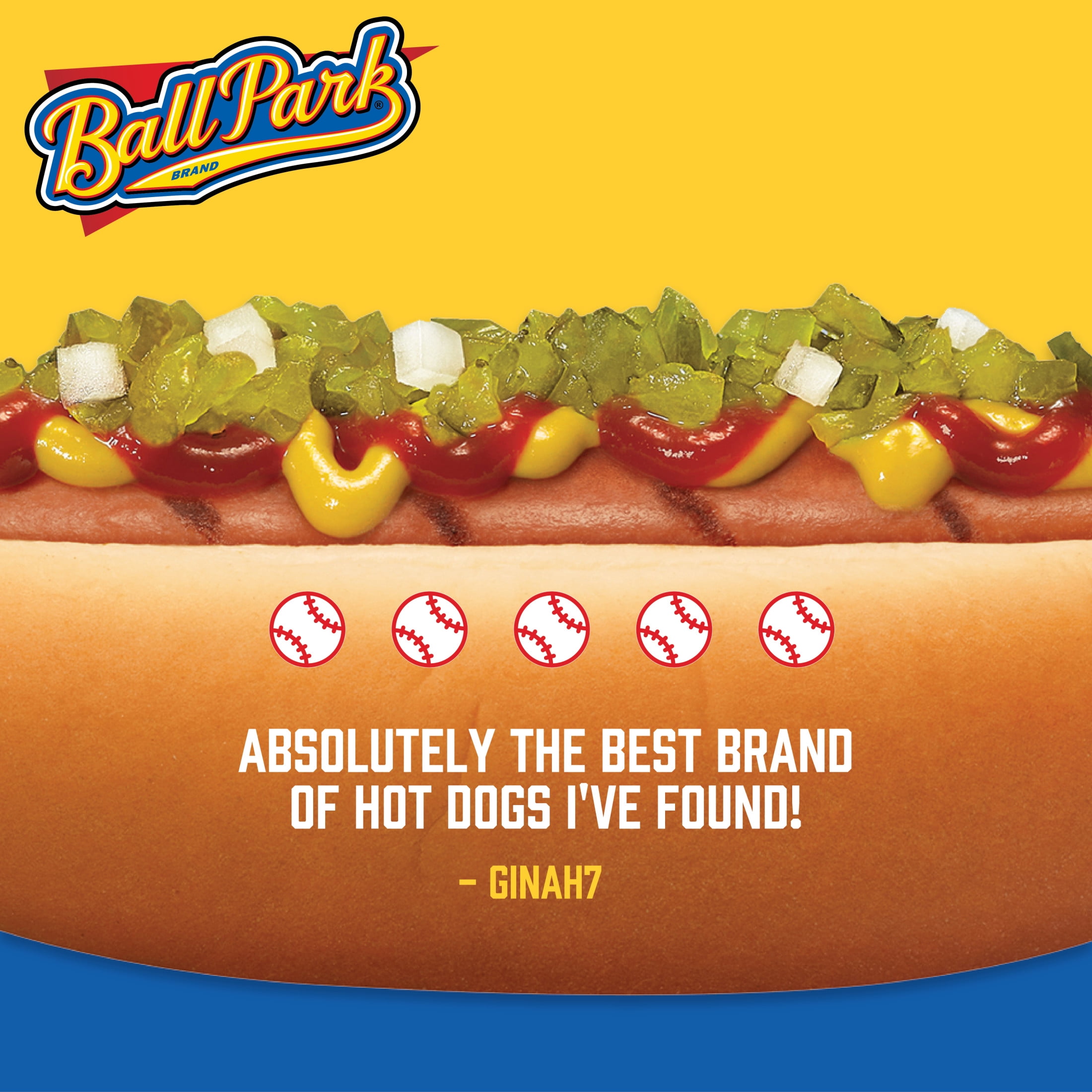 Ball Park Bun Length Beef Hot Dogs, 30 oz, 16 Count