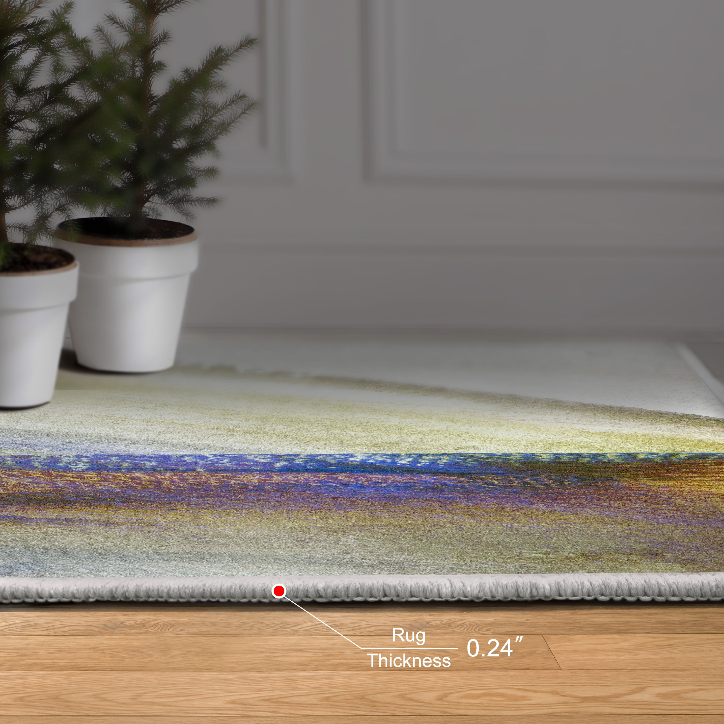 Norwegian Wood II Washable Abstract Art Area Rug size 8'x10', Power-loomed, Heavenly Softness with Non-Slipping Backing