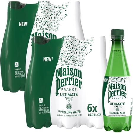 (2 pack) Maison Perrier Ultimate Sparkling Water, 16.9 fl oz, 6 Pack Bottles