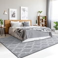 thumbnail image 6 of Junovo 7'x10'Modern Geometric Area Rug for Bedroom and Living Room, Fluffy Indoor Carpet for Family Room Decor,Gray, 6 of 8