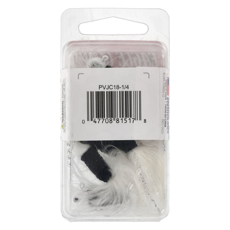 Eagle Claw Marabou Pro-V Crappie Jig 1/8 oz - White/Black