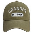 thumbnail image 2 of Grandpa Hat Baseball Cap Vintage Washed Letter Embroidery Dad Hat, 2 of 3