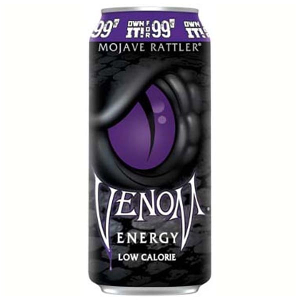 Venom Mojave Rattler Low Calorie Energy Drink PP .99 cents 16 oz Cans *24