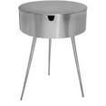 thumbnail image 1 of Pemberly Row Contemporary Silver Metal 1 Storage Drawer Nightstand, 1 of 5