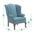 thumbnail image 5 of Comfort Pointe Erin Blue Fabric Traditional Wing Back Accent Chair, 5 of 8