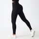 thumbnail image 4 of Pantalones de yoga de cintura alta para mujer Leggings de entrenamiento con control de barriga elásticos y levantamiento de cadera con bolsillo para correr en bicicleta Negro S, 4 of 6