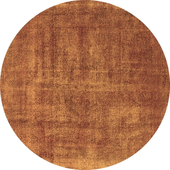 Ahgly Company Indoor Round Oriental Brown Industrial Area Rugs, 3' Round
