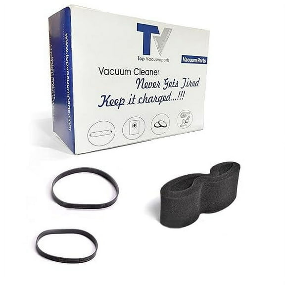 Replacement Part For Bissell Vacuum Cleaner 2038161 One Foam Filter with 32074 Two Flat Belts Models 2140, 68C7, 68C7C, 68C7R, 68C7S, 68C7U, 68C7V, 68C7W, 68C7X, 68C7Y, 68C7Z, 12401, 1240R, 1240