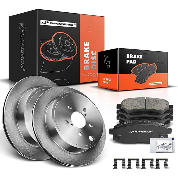A-Premium 11.56 inch (293.5mm) Rear Vented Disc Brake Rotors   Ceramic Pads Kit Compatible with Select Scion and Subaru Models - FR-S 2013-2016, BRZ 2013-2017, Legacy 2010-2013, Outback 2010-2014