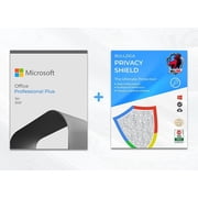 Office 2021 Pro Plus 64 BIT DVD with Free BullZIGA Privacy Shield 1 Year | 1 Device (Key Card)