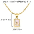 26 Initial Necklace Luminous Square Shape 26 Alphabet Chain Necklace A Z 26 Alphabet Initial