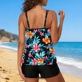 thumbnail image 6 of HOMBOM Womens Tankini Swimsuit Swimwear 2 Piece Orange High Waisted Modest Bathing Suit for Older Adult Boyshorts,Floral,L, 6 of 7
