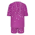 thumbnail image 5 of Fewfanhot Women's Ultra-Soft Pajama Set - Round Neck Cute Printed Short Sleeve Pajamas & Short Pant, Ideal for Home and Family Gatherings, 5 of 6