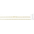 thumbnail image 5 of Floreo 10k Tri-Color Gold 3.3mm Valentino Link Chain Bracelet or Anklet, 5 of 5