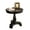 Black, variant on Roundhill Furniture Rene Round Wood Pedestal Side Table, White