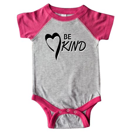 

Inktastic Be Kind with Heart Ribbon in Black Text Gift Baby Boy or Baby Girl Bodysuit