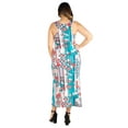 thumbnail image 3 of Women’s Plus Size Multicolor Floral Racerback Maxi Dress, 3 of 3