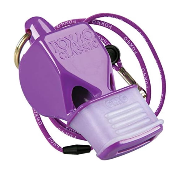 Silbato Fox 40 Classic CMG sin bola 115 dB con cordón morado
