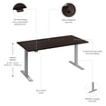 thumbnail image 6 of Move 60 Series 60W Adjustable Standing Desk in Black Walnut - Engineered Wood, 6 of 7