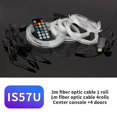 thumbnail image 2 of KAIYANG IS57U 5 rollos de 3 m + 1 m de tira de cable de neón decorativo para interior de coche, fibra óptica RGB universal para ambiente, 2 of 5