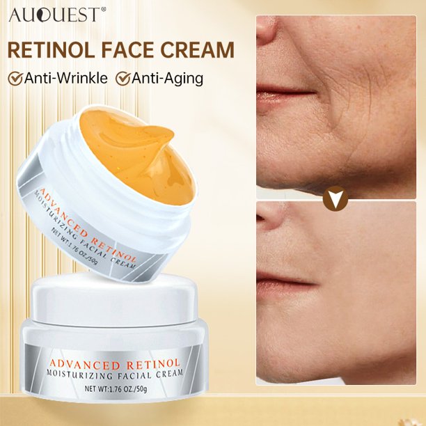 AUQUEST Retinol Crema Facial Cuidado de la piel Antiarrugas Blanqueamiento Hidratante Mejorar las líneas finas Reafirmante Lifting Cuidado facial Belleza Tan Jianjun unisex