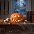 thumbnail image 6 of 9 Inch Halloween LED Light Up Jack O Lantern, Cute Pumpkin Decor, Warm Glow for Fireplace Mantel Window Sill Porch Yard Halloween Party Home Decor, 6 of 6