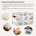 thumbnail image 5 of Cute Cat Characters Foldable Storage Basket,Canvas Fabric Foldable Storage Bins with Handles Open Home Storage Bins Boxes for Toy Book Shelf Closet Baskets, 5 of 8