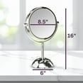 thumbnail image 4 of JERDON 8.5" Diameter LED Lighted Tabletop Makeup Mirror - 1X and 8X Magnification - Chrome Finish - Plug In - Model HL8808CL, 4 of 10
