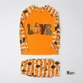 thumbnail image 2 of 2 PC Family Pajamas Matching Sets Pumpking Graphic Halloween Costumes Loungewear Pjs Family Sets Casual Printed Long Sleeve Tops for Men with Bottom Outfits Homewear qILAKOG Size XXXL, 2 of 7