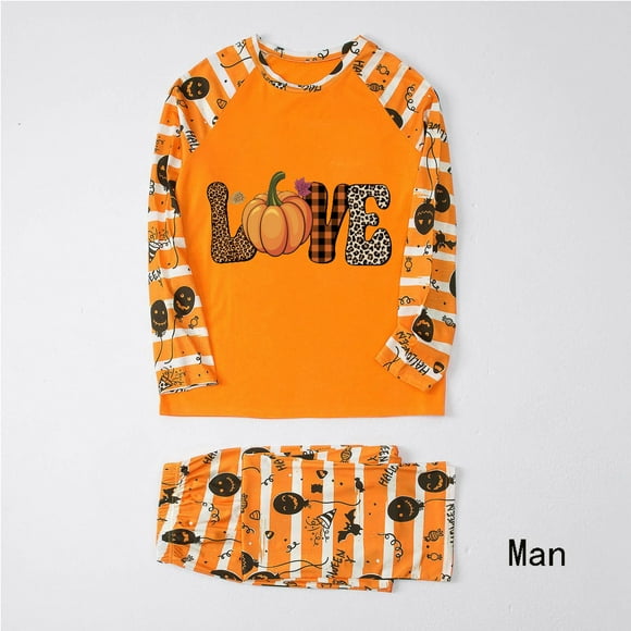 Wolfast Matching Family Outfits for Pictures Halloween Family Sets Halloween Casual Printed Long Sleeve Top with Bottom Outfits Home Wear Family Outfits Matching Sets