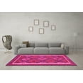 thumbnail image 3 of Ahgly Company Indoor Square Oriental Pink Traditional Area Rugs, 4' Square, 3 of 4