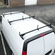 Vantech GFY Heavy Duty 3 Bar Ladder Roof Rack Fits: Chevy Express All Year & Trims (Black)