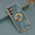 thumbnail image 4 of Compatible with Samsung Galaxy S23 Ultra Case for Women Cute Samsung S23 Ultra Phone Case Shockproof with Luxury Plating Gold Edge and Magnetic Car Mount Kickstand Protective Cases (Grey), 4 of 14
