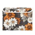 thumbnail image 7 of Yayeee Collapsible Cube Storage Bin with Lid Fabric Closet Decorative Basket with Handles, Black Plaid Floral, 7 of 7