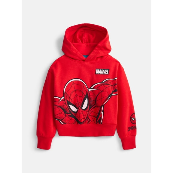 Wonder Nation Boys's Spider-Man Graphic Hoodie with Long Sleeves, Sizes 4-18