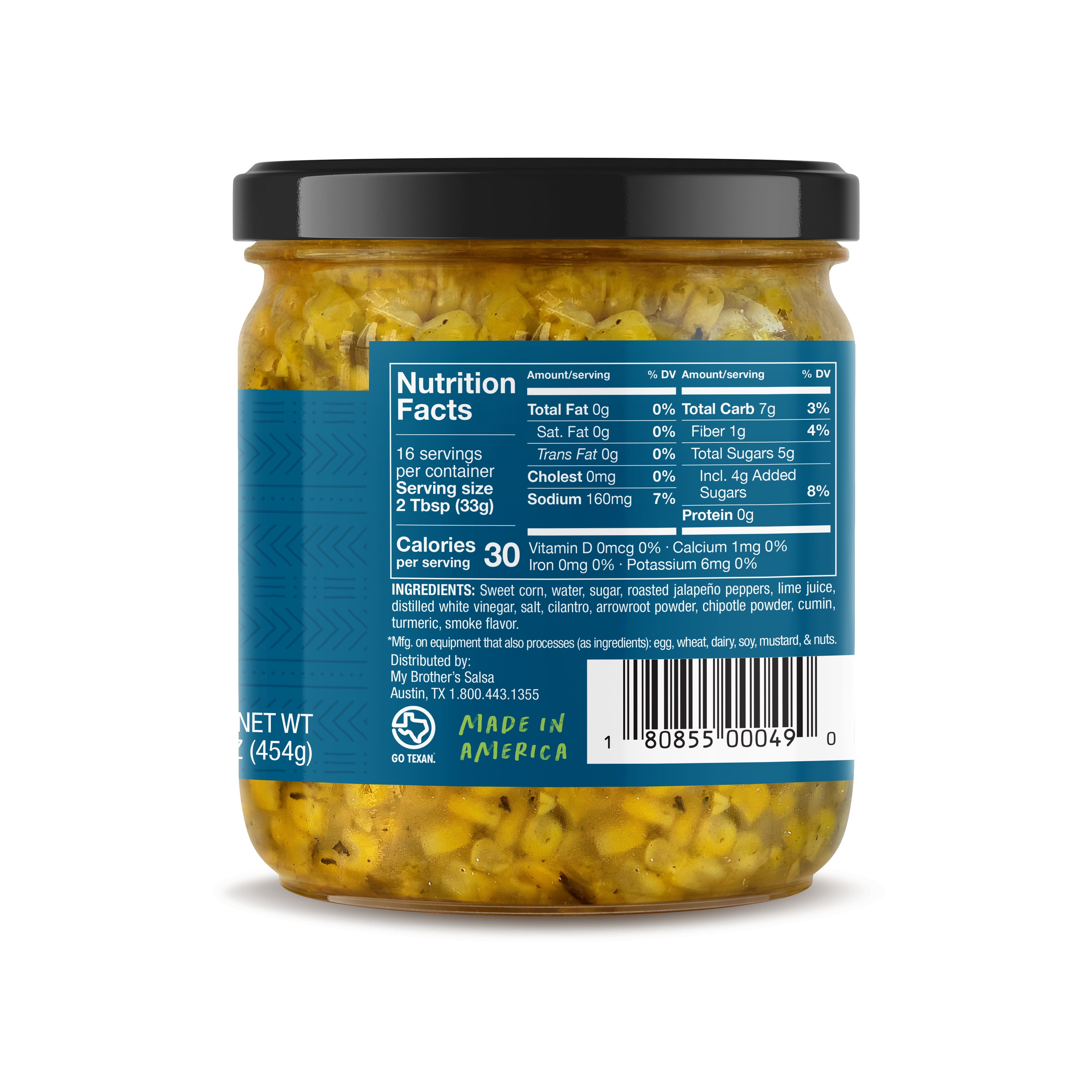 (2 pack) My Brother's Street Corn Salsa, Medium, 16 oz Jar