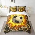 thumbnail image 2 of Erosebridal American Football Bedding Sets Twin Size, Honeycomb Geometry Comforter Sets with Sheets, Ball Game Player Reversible Bedding Twin Size, Microfiber Room Decoration, 7pcs, 2 of 6