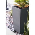 thumbnail image 2 of XBrand 30" H Black Rattan Self Watering Indoor Outdoor Square Planter Pot, Tall Decorative Gardening Pot, Home Décor Accent, 2 of 7
