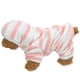thumbnail image 4 of Polar Coral claro rojo raya verde Otoño Invierno cuatro pies sudaderas con capucha para mascotas ropa pijamas cálidos ropa para perros gatos, 4 of 5