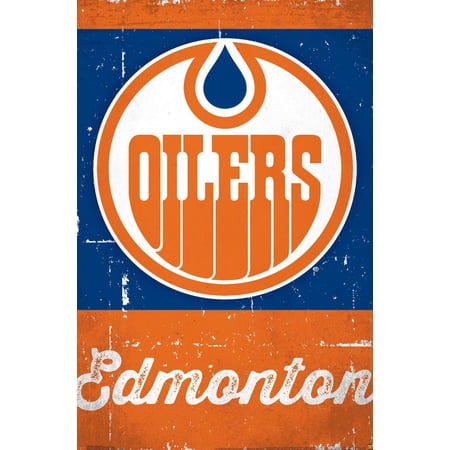 NHL Edmonton Oilers - Retro Logo 13 Wall Poster, 14.725" x 22.375"
