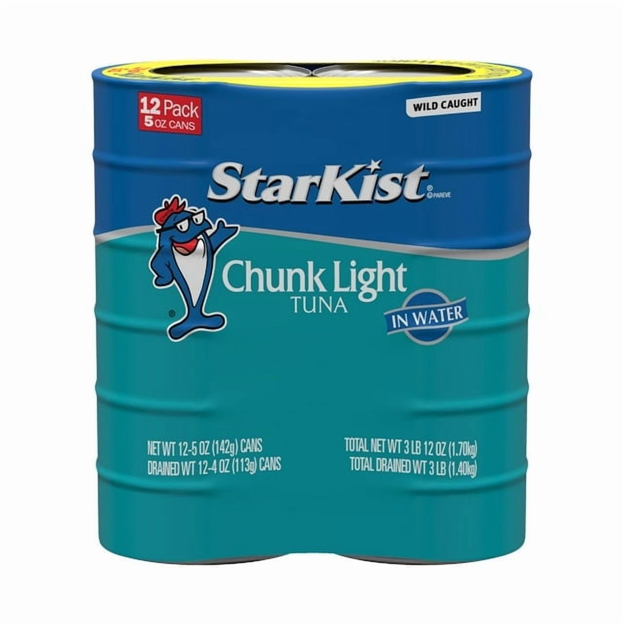 StarKist Chunk Light Tuna in Water (5 oz, 12‑Pack)- With Olive White Bowl By OMA