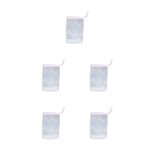 Bolsas de jabón de ducha Bewildely Limpiador facial malla Nylon Burbuja Red Cuerpo Rosa Type2 NO2