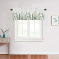 thumbnail image 4 of Sage Green Eucalyptus Leaf Curtain Valances for Windows Spring Summer Farmhouse Leaves Kitchen Curtains 54x18 Inch Woodland Short Rod Pocket Valance 1 Panel for Living Room Bathroom Bedroom Decor, 4 of 6