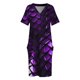 thumbnail image 4 of Vestido de bolsillo suelto con escamas de dragón morado para mujer, vestidos de noche, vestidos de fiesta, ropa, 4 of 7