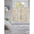 thumbnail image 4 of Tier Curtains 45 Inches Long, Bohemian Floral, Window Treatment Curtain Drapes, Vintage Gradient European Line Window Half Privacy Curtains for Bedroom Bathroom, 42"x45", 2 Panels, 4 of 7