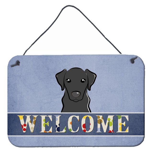 Impresiones de Bienvenida Labrador Negro Caroline's Treasures 8 x 12 BB1421DS812